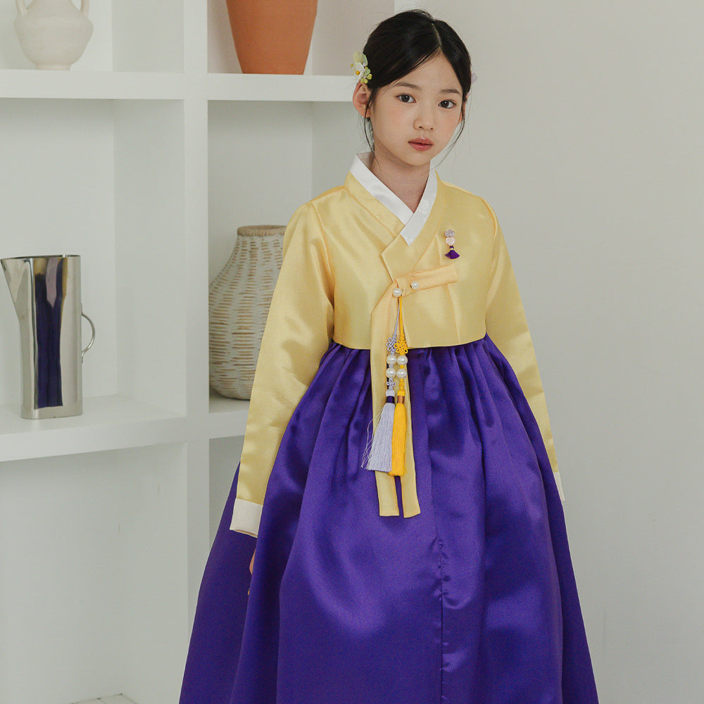 Boye Yellow Purple Girl Hanbok (1-10YR)