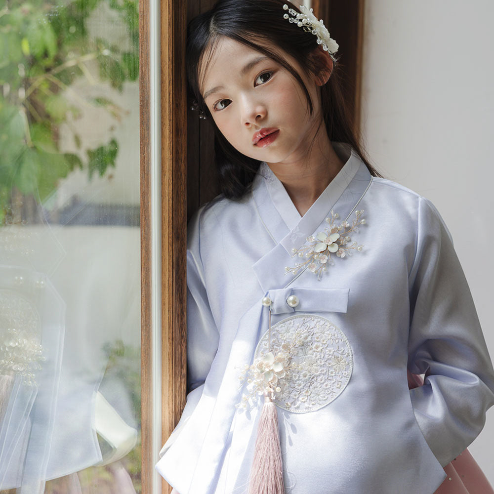 Pearl Sky Pink Girl Hanbok (1-10YR)