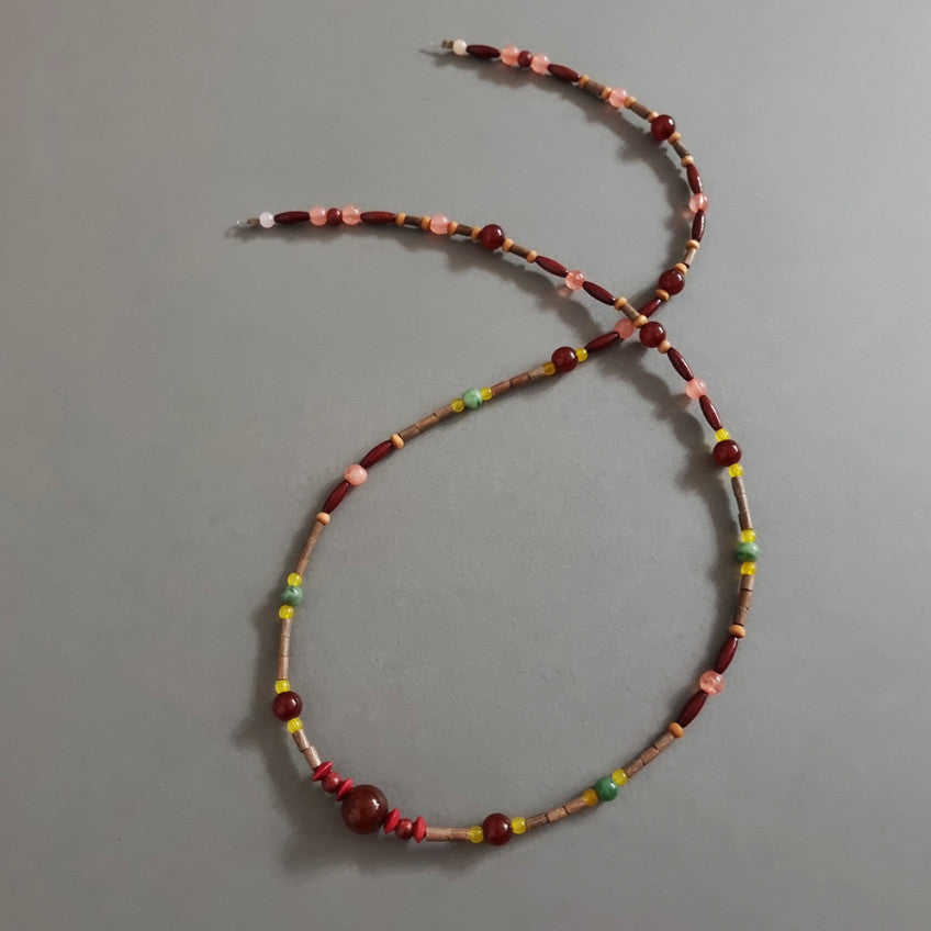 Natural Stone Gat String - Brown