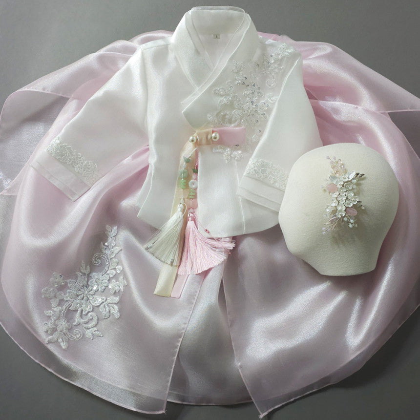 Hazel Embroidered Dress Girl Hanbok