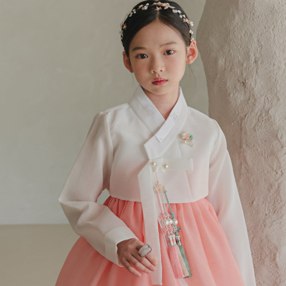Blossom Coral Girl Hanbok (1-10YR)