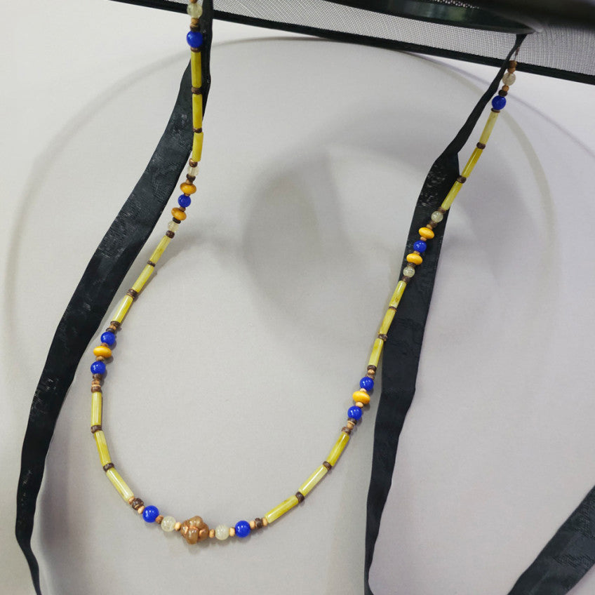Natural Stone Gat String - Yellow