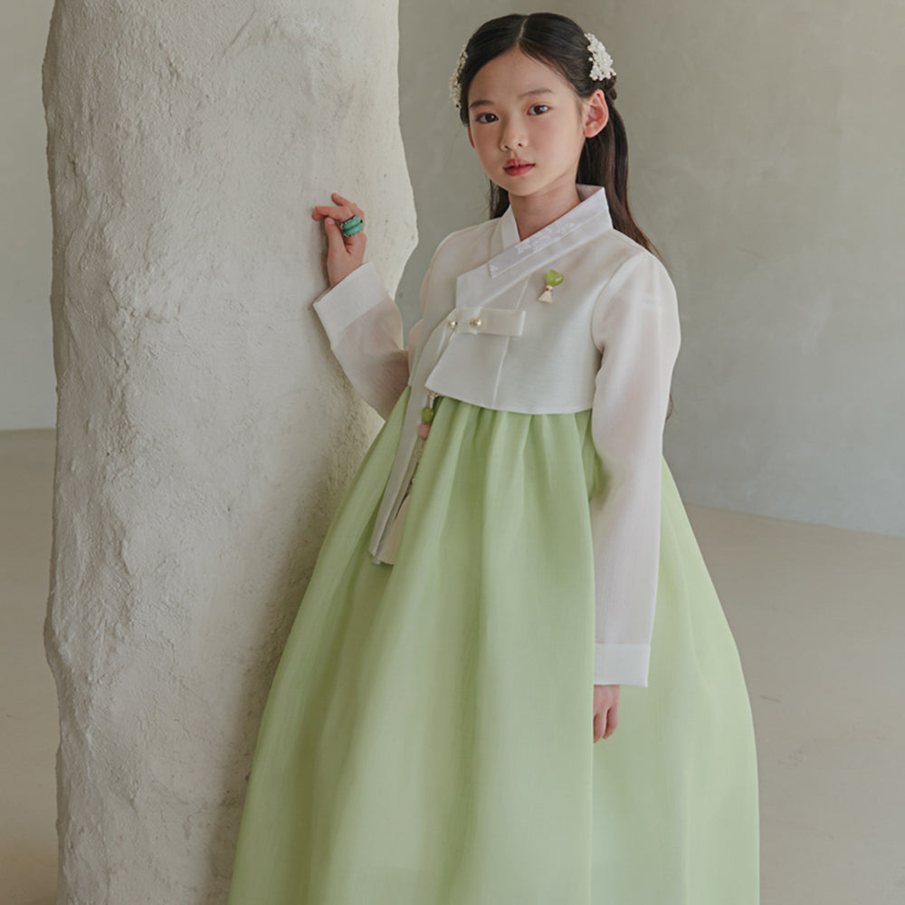 Blossom Green Girl Hanbok (1-10YR)
