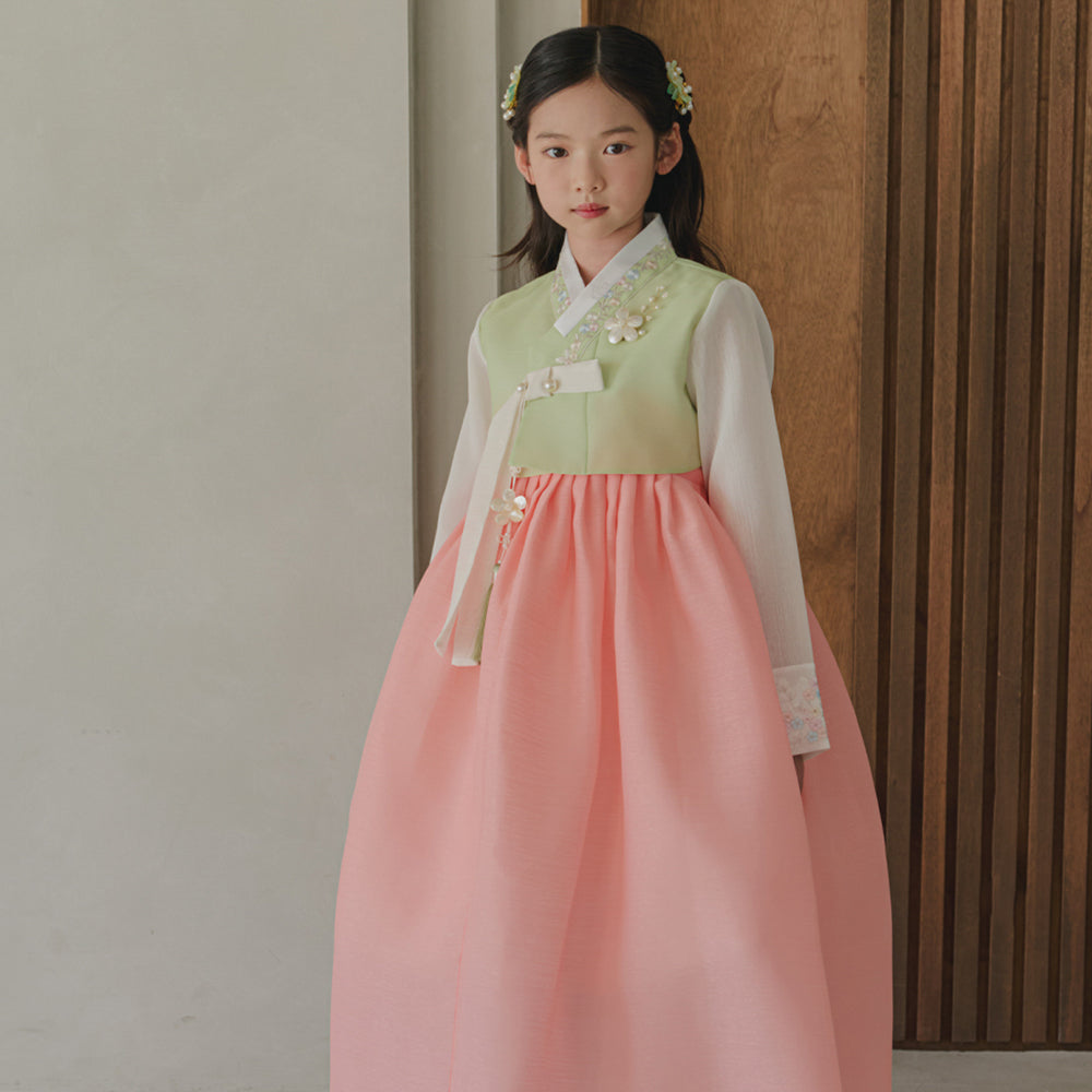 Soyoon Green Coral Girl Hanbok (1-15YR)