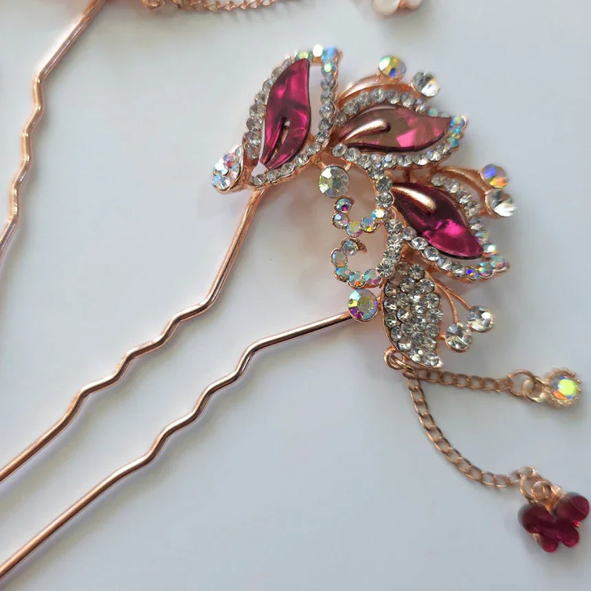 Butterfly Crystal U-Shaped Hairpin