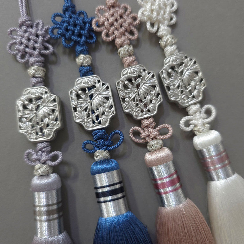 Silver Bamboo Tassel Norigae