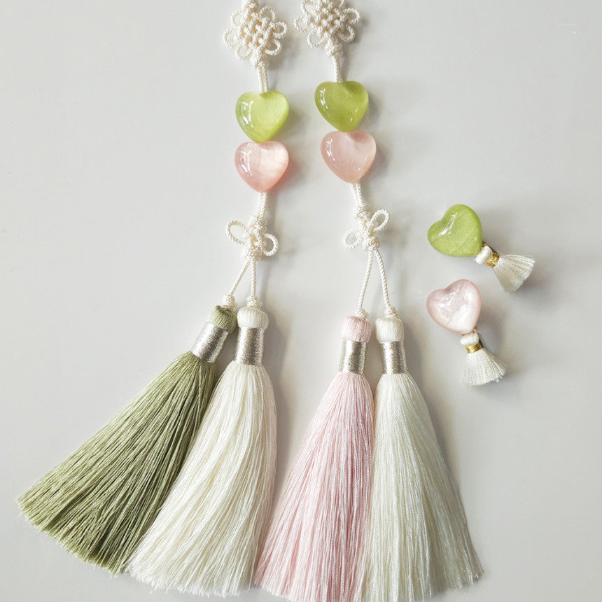Double Heart Tassel Norigae