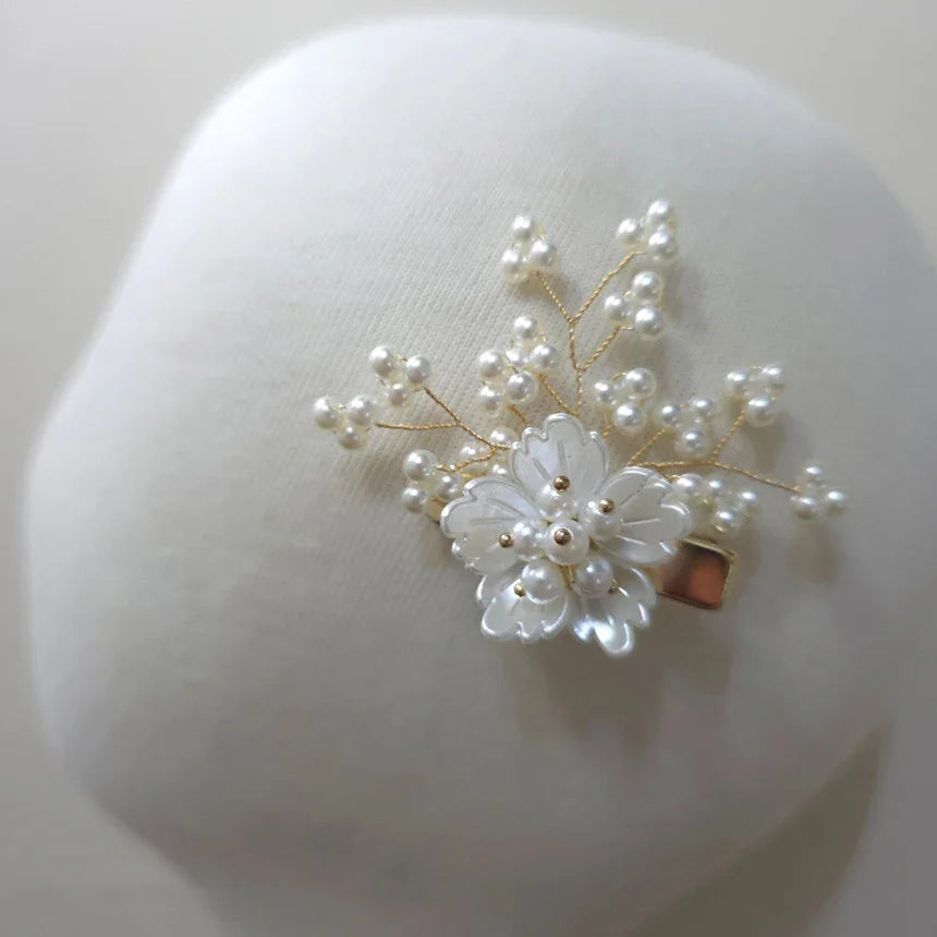Mini Pearl Blossom Hairpin