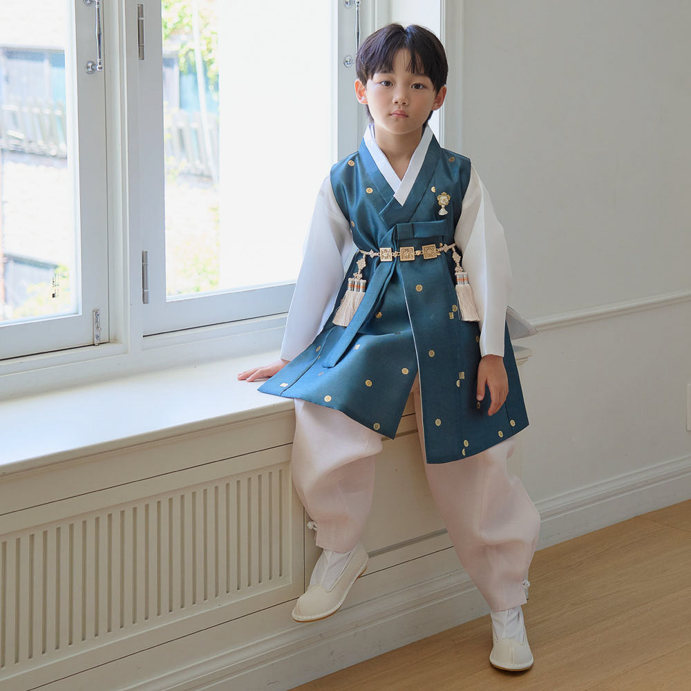 Dowon Teal Boy Hanbok (1-12YR)