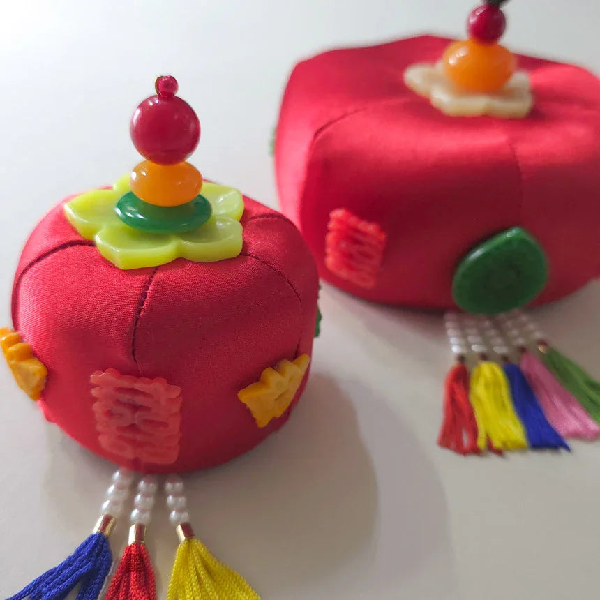 Jade Red Jokduri Korean Coronet - Native Korean