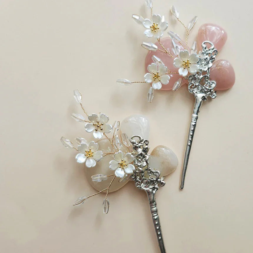 Jade Floral Hairpin - Native Korean