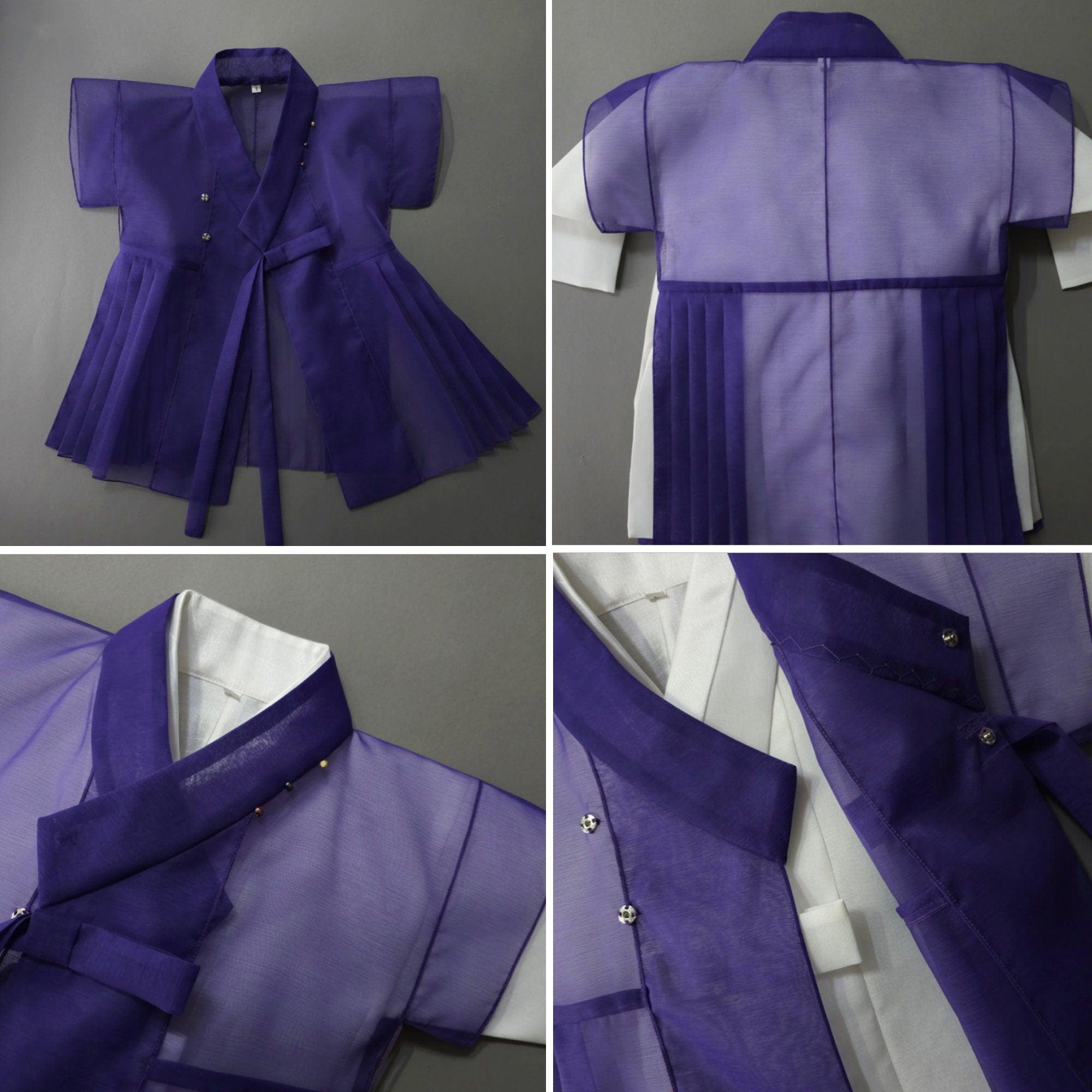 3pcs Eun Purple Chiffon Boy Hanbok (1Y-9YR) - Native Korean