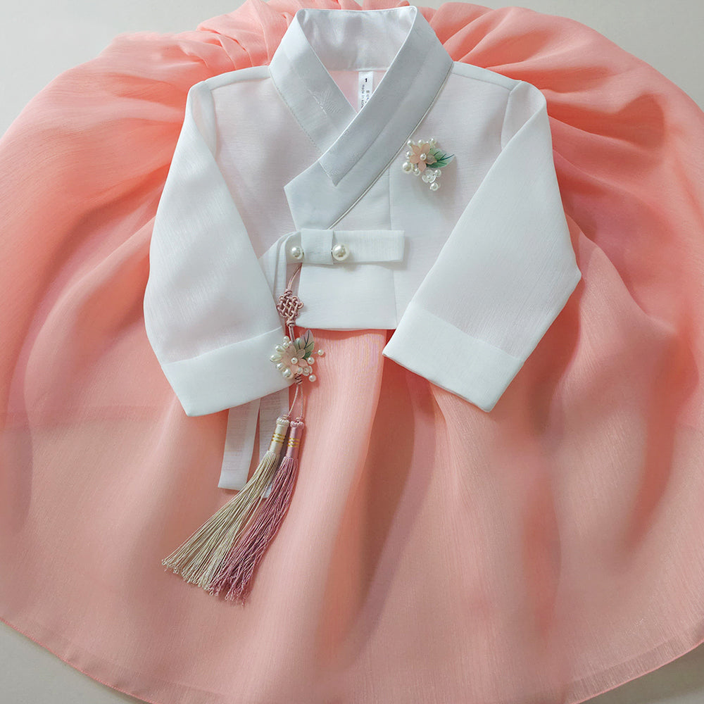 Blossom Coral Girl Hanbok (1-10YR)