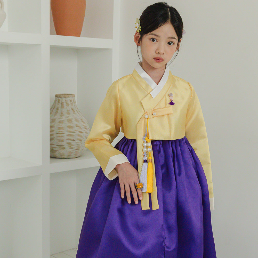 Boye Yellow Purple Girl Hanbok (1-10YR)