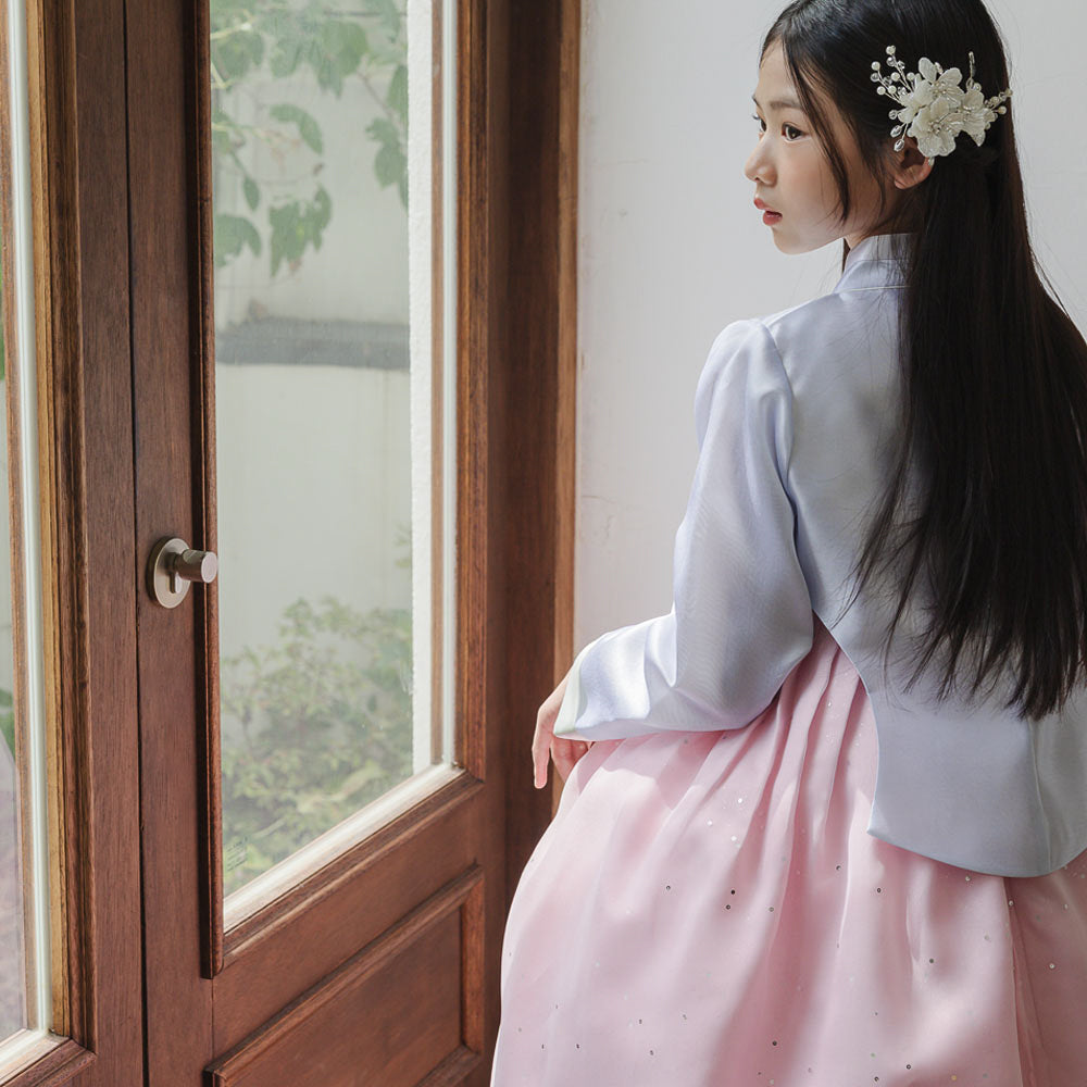 Pearl Sky Pink Girl Hanbok (1-10YR)