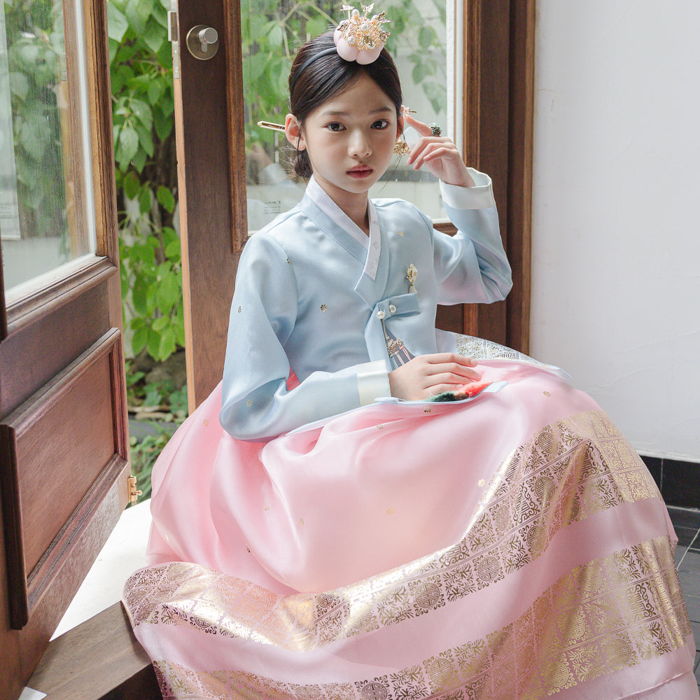 Myoung Sky Pink Girl Hanbok (1-10YR)