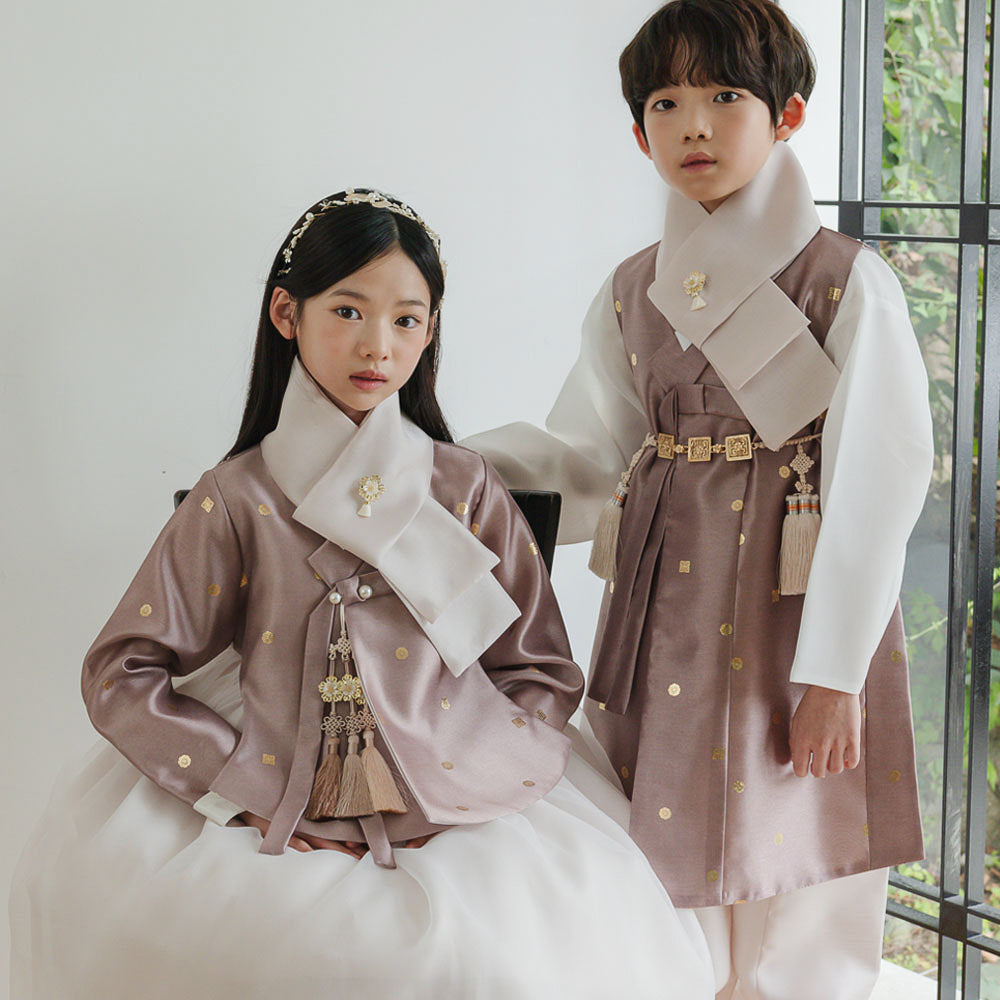 Dohye Flared Brown Girl Hanbok (1-12YR)