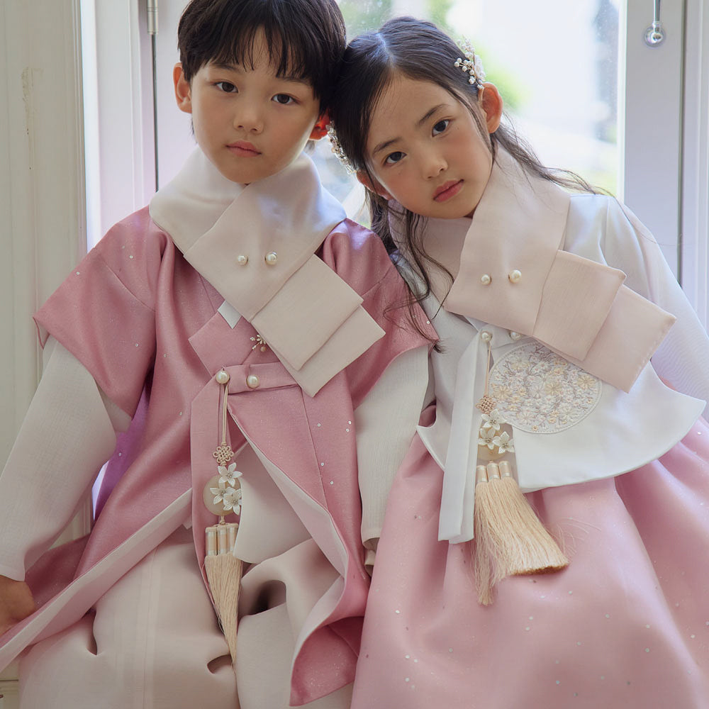 Pearl Pink Girl Hanbok (1-10YR)