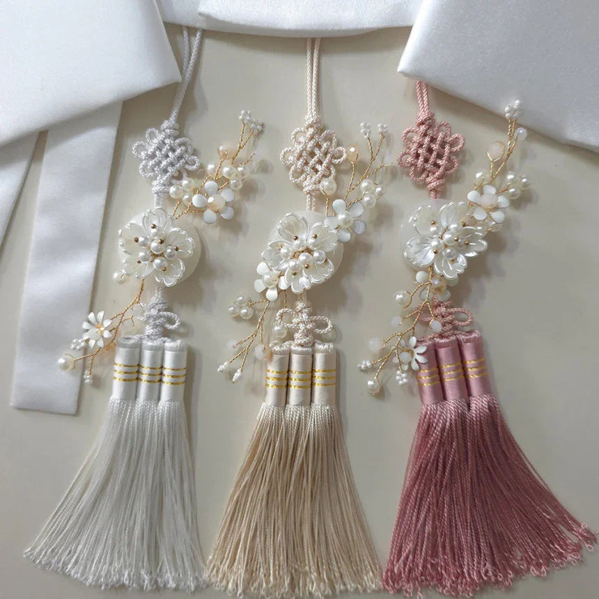 Mini Pearl Blossom Tassel Norigae