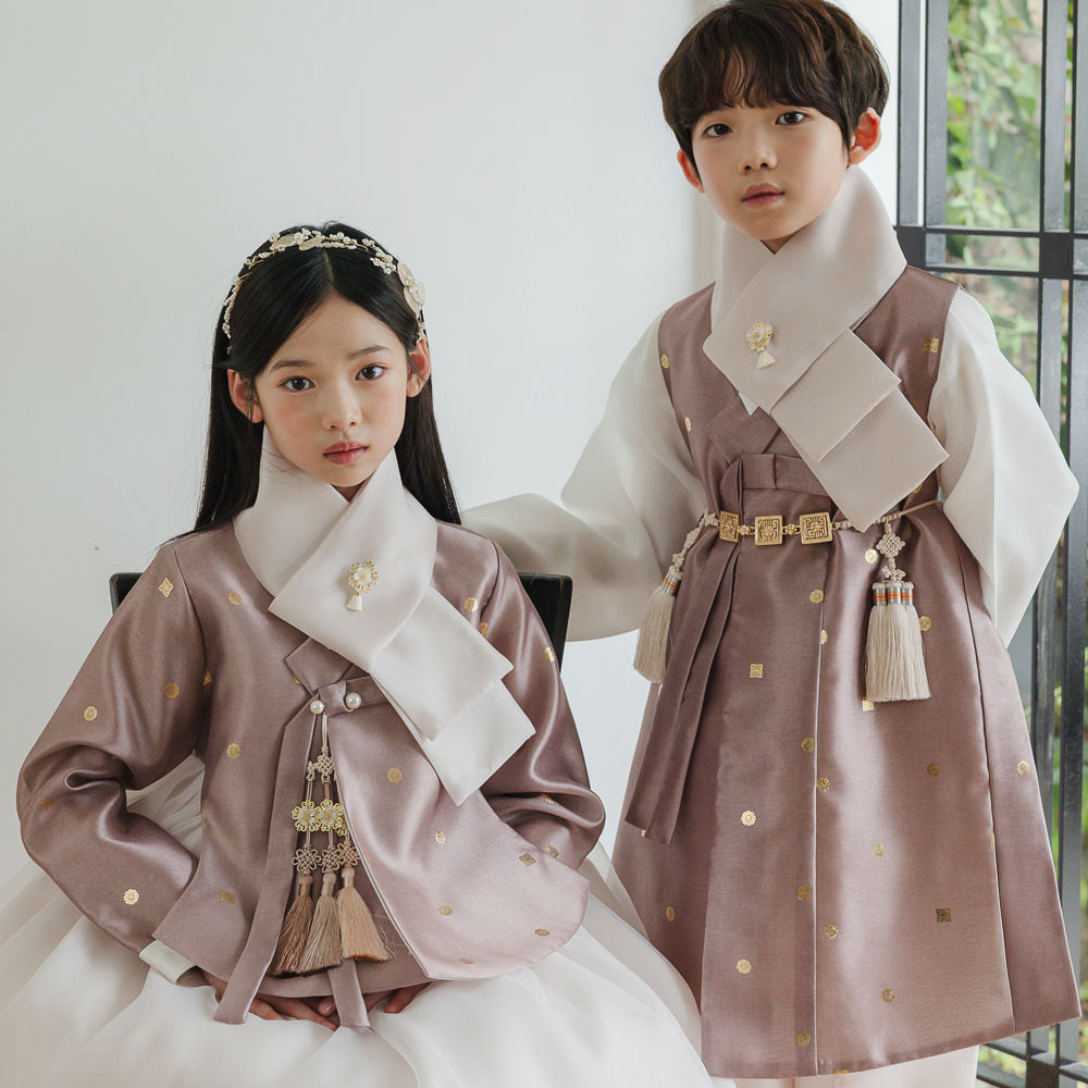 Dohye Flared Brown Girl Hanbok (1-12YR)