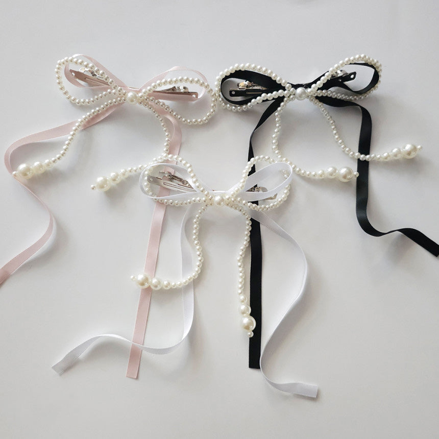 Pearl Grace Bow Hairpin