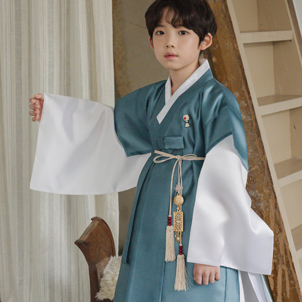 Gunyun Teal Dopo Boy Hanbok (4-10YR)