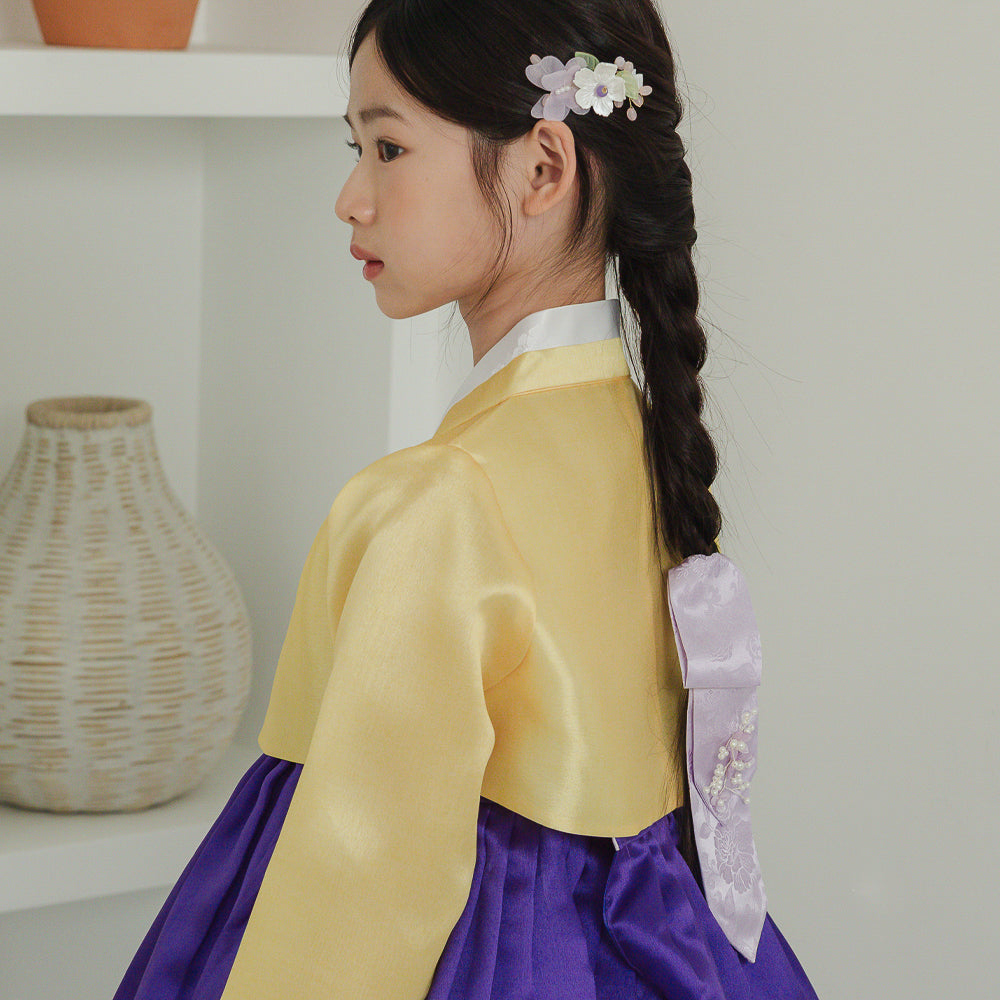 Boye Yellow Purple Girl Hanbok (1-10YR)