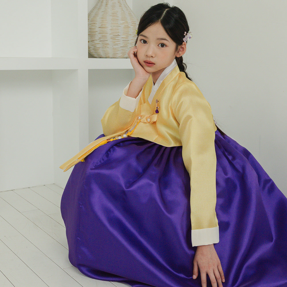 Boye Yellow Purple Girl Hanbok (1-10YR)