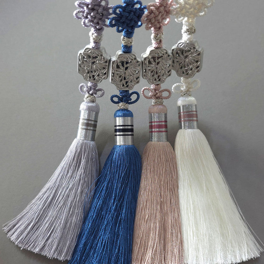 Silver Bamboo Tassel Norigae