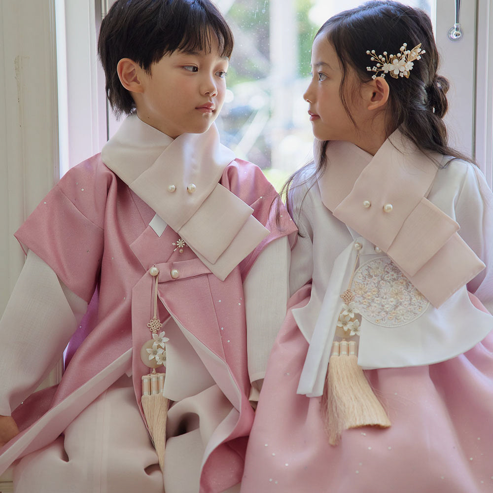 Pearl Pink Girl Hanbok (1-10YR)