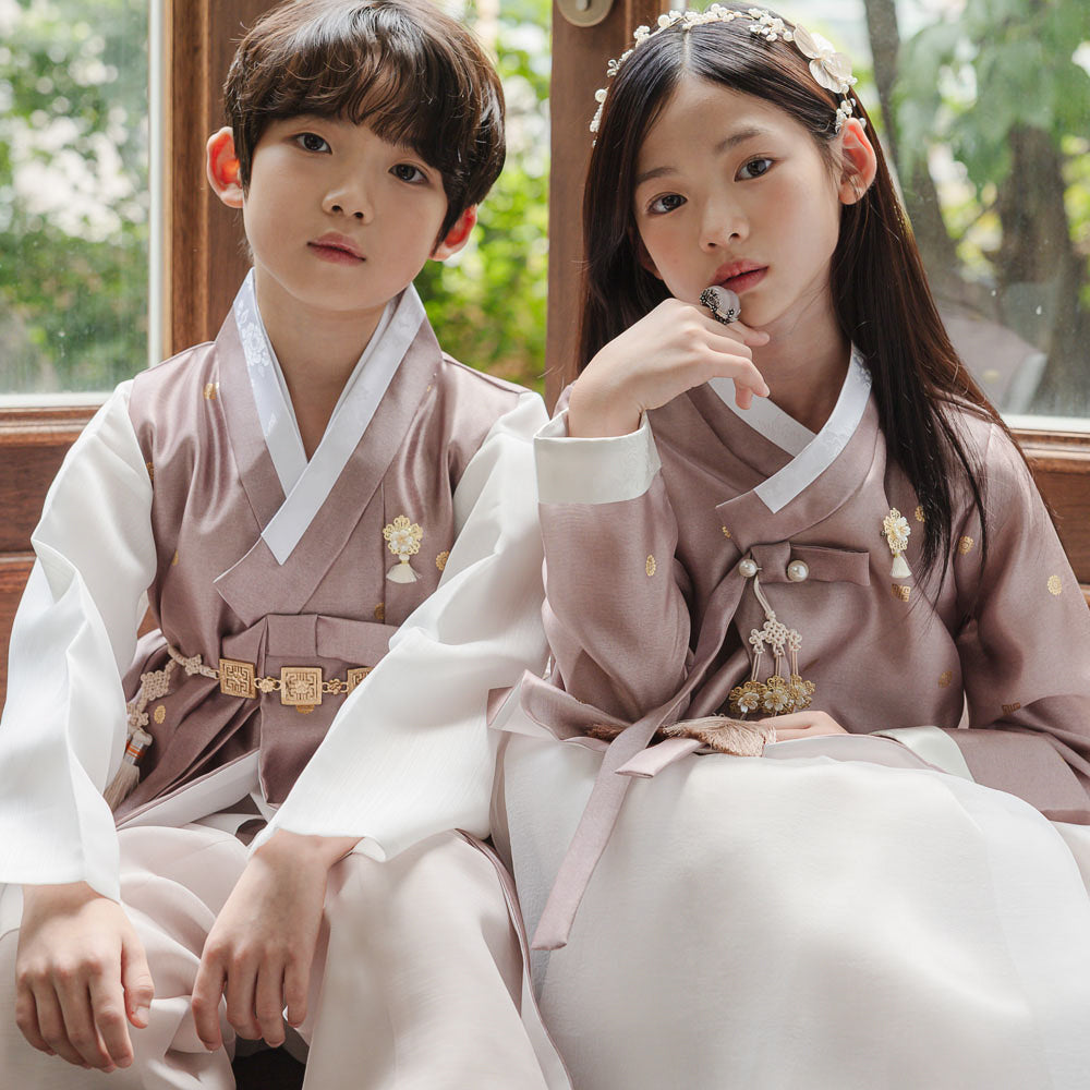Dohye Flared Brown Girl Hanbok (1-12YR)
