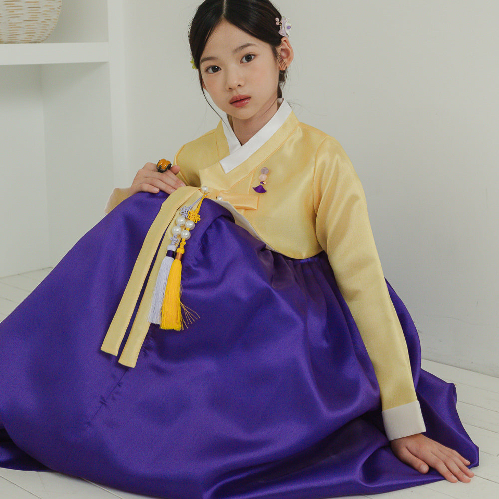 Boye Yellow Purple Girl Hanbok (1-10YR)