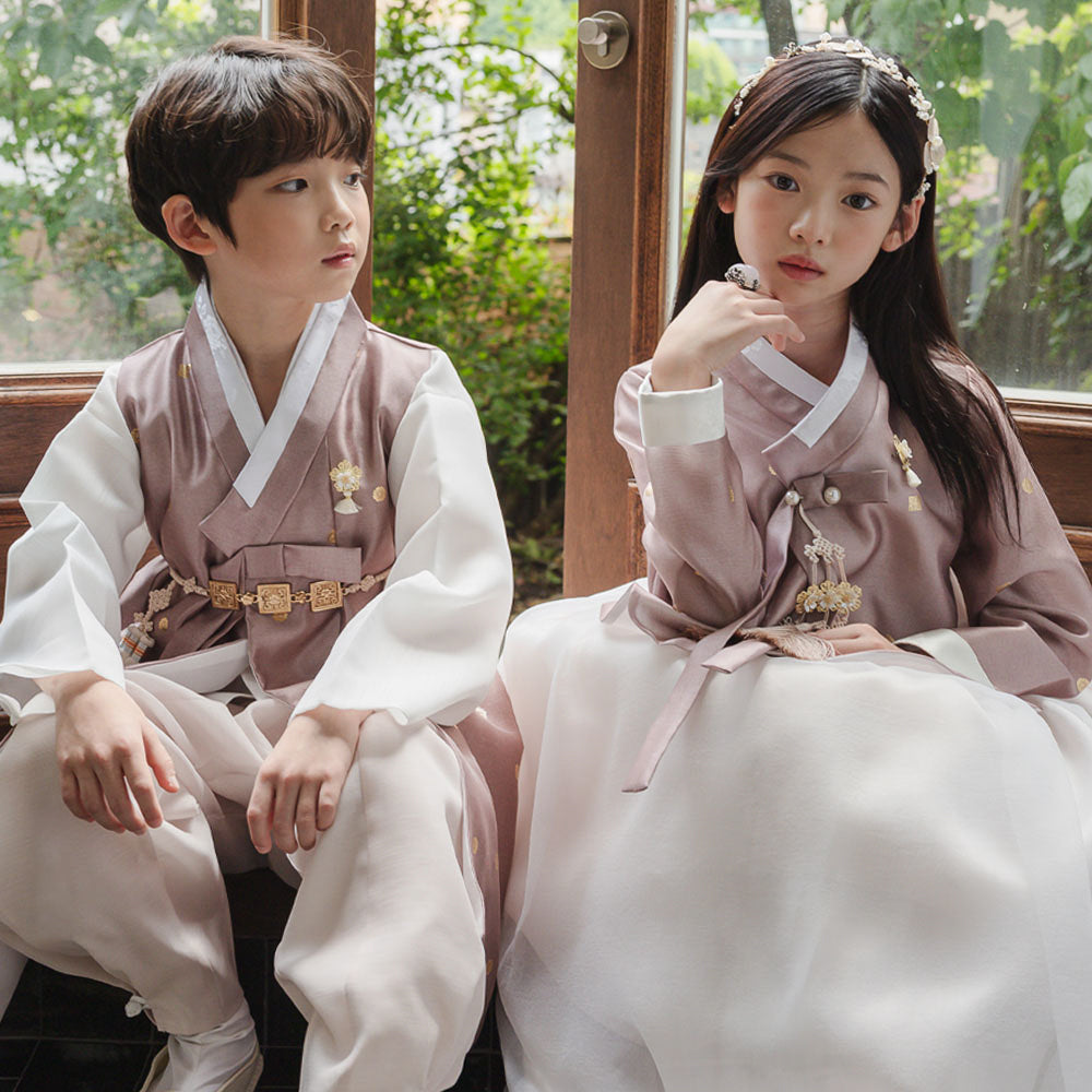Dohye Flared Brown Girl Hanbok (1-12YR)