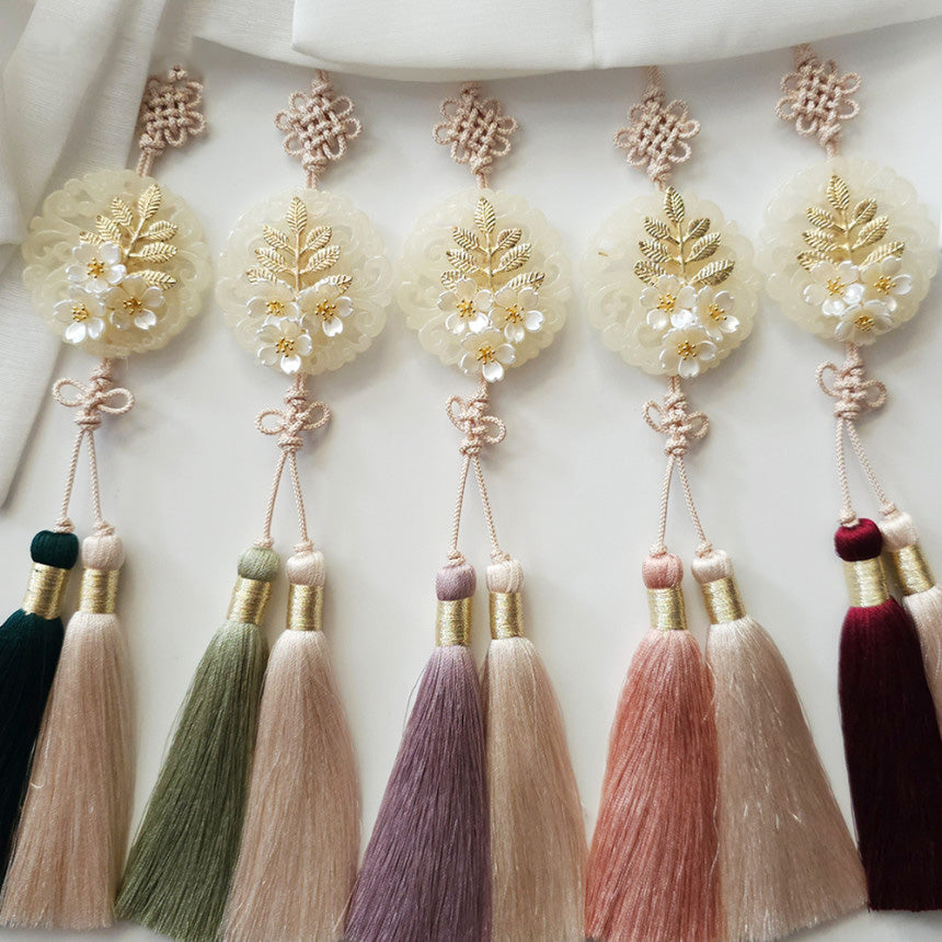 Floral Jade Tassel Norigae