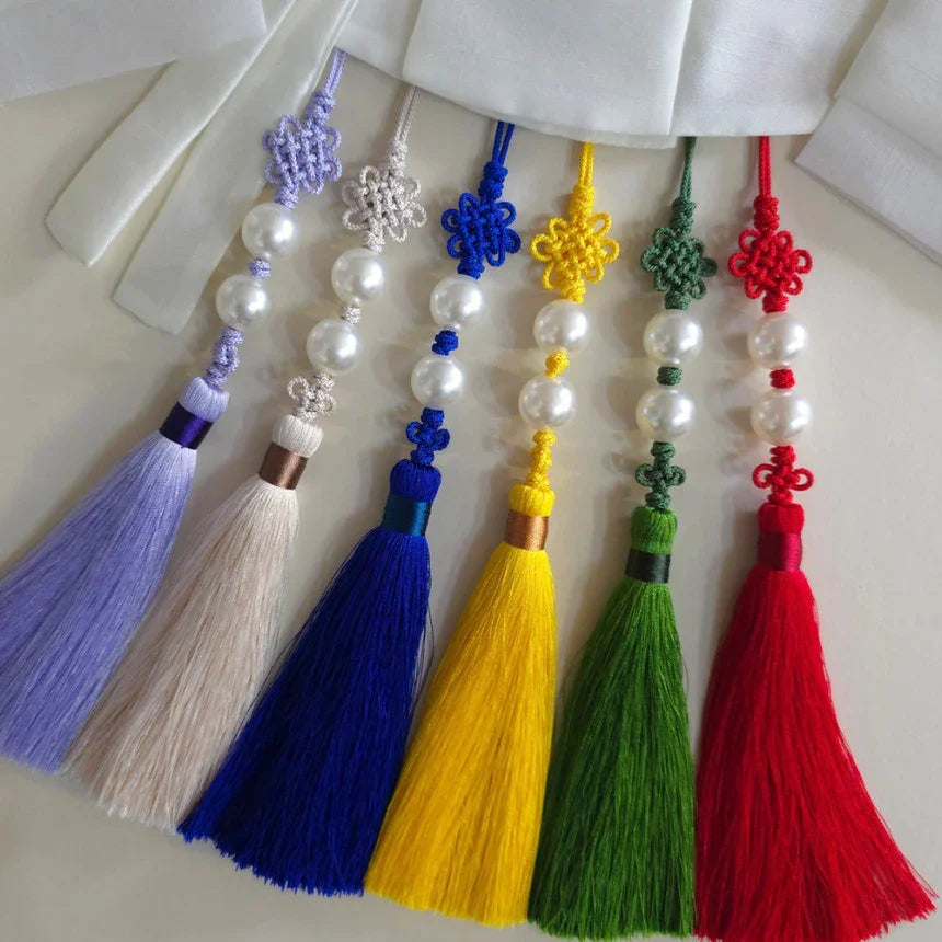 Double Pearl Tassel Norigae