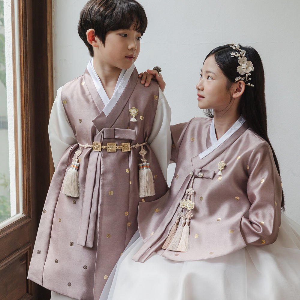 Dohye Flared Brown Girl Hanbok (1-12YR)