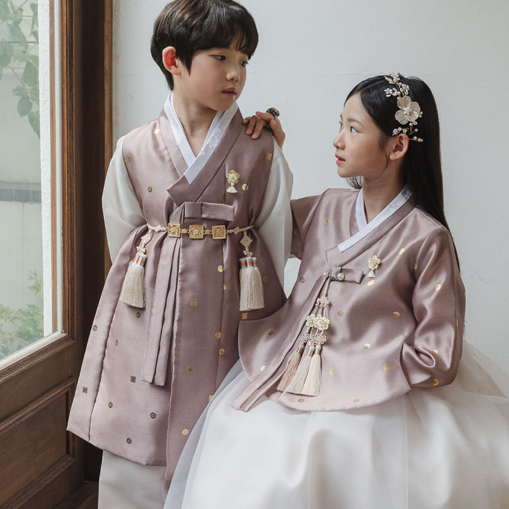 Dohye Flared Brown Girl Hanbok (1-12YR)