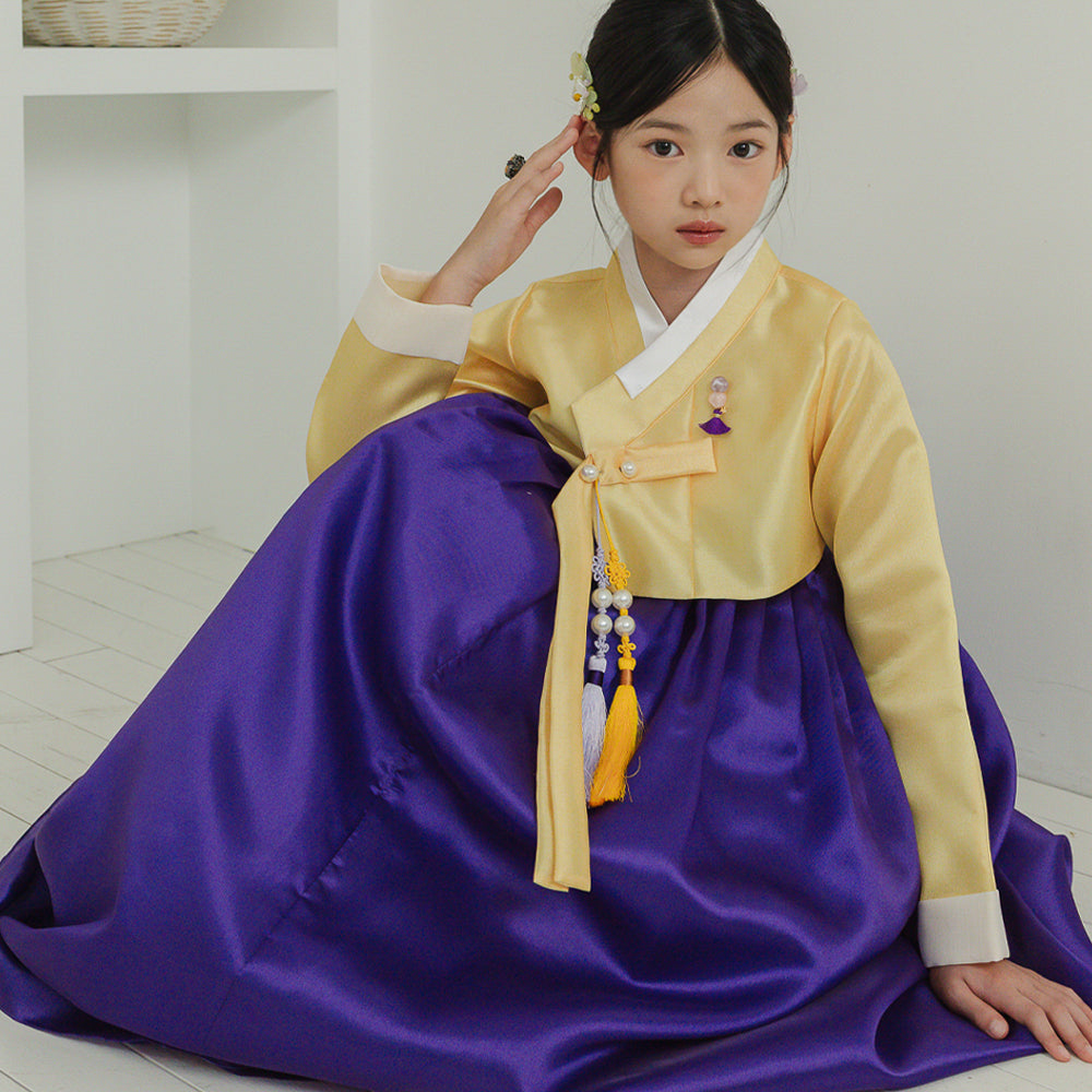 Boye Yellow Purple Girl Hanbok (1-10YR)