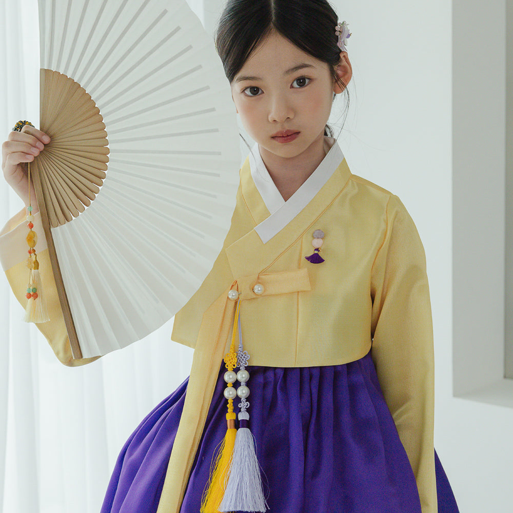 Boye Yellow Purple Girl Hanbok (1-10YR)