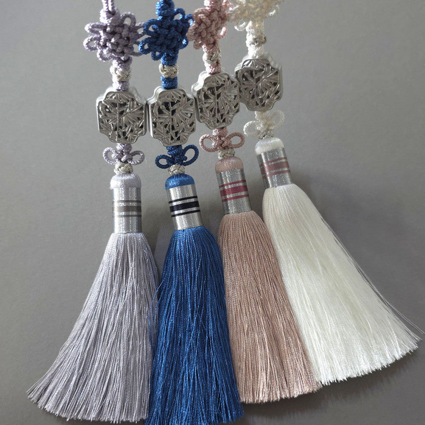 Silver Bamboo Tassel Norigae