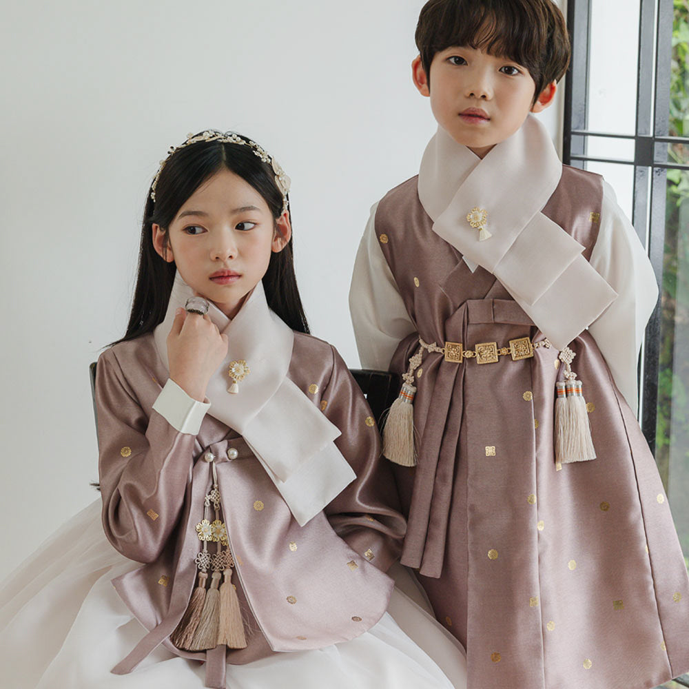 Dohye Flared Brown Girl Hanbok (1-12YR)