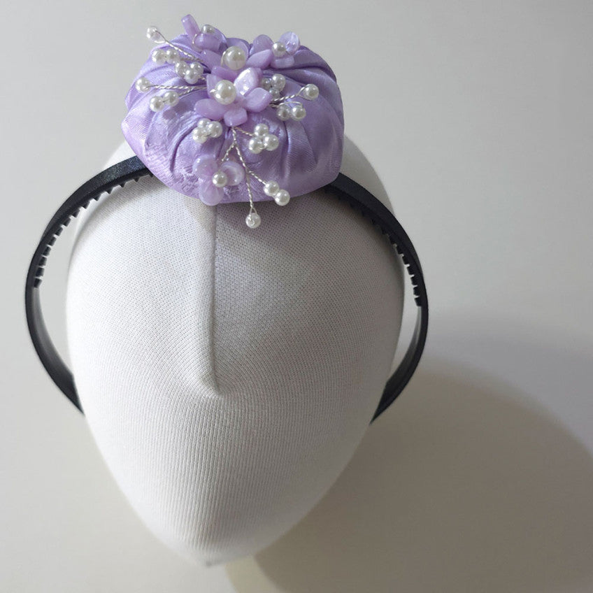 Lavender Pearl Floral Headband