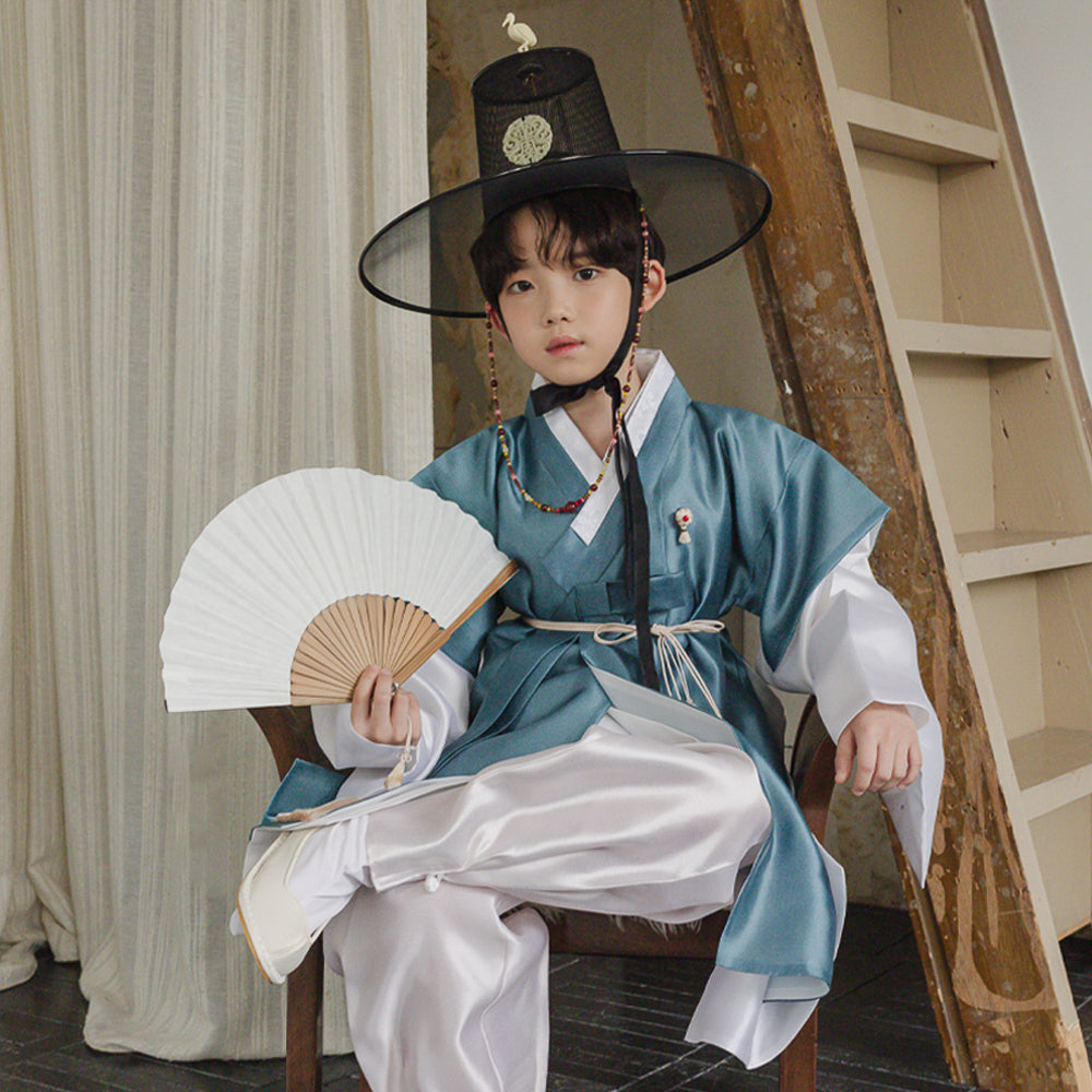 Gunyun Teal Dopo Boy Hanbok (4-10YR)