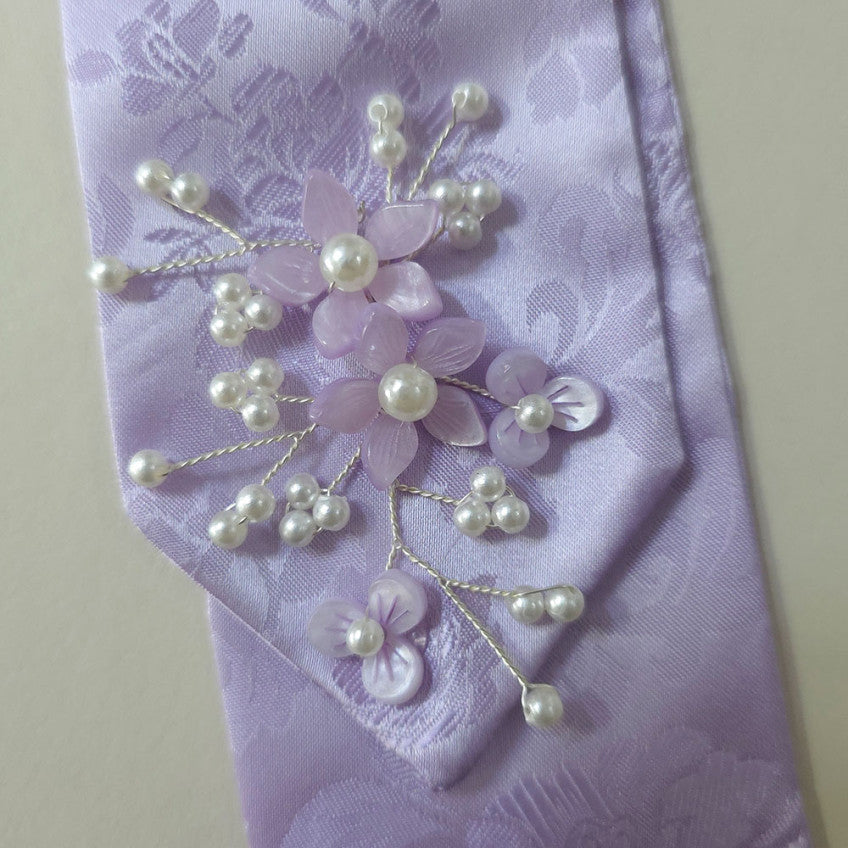 Lavender Floral Hair Tie