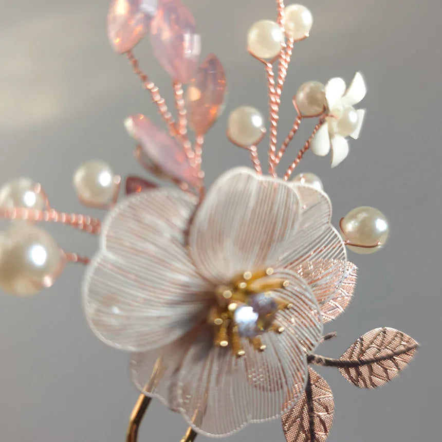 Floral U-Shaped Hairpin - Native Korean