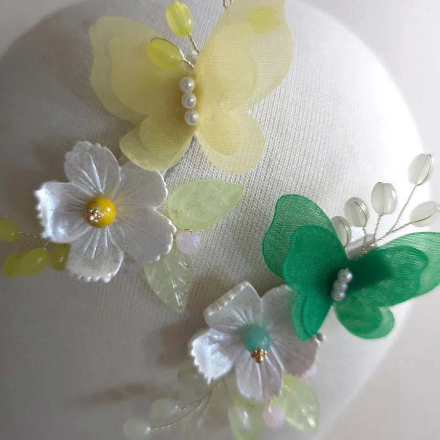 Butterfly & Mother of Pearl Hairpin - Native Korean