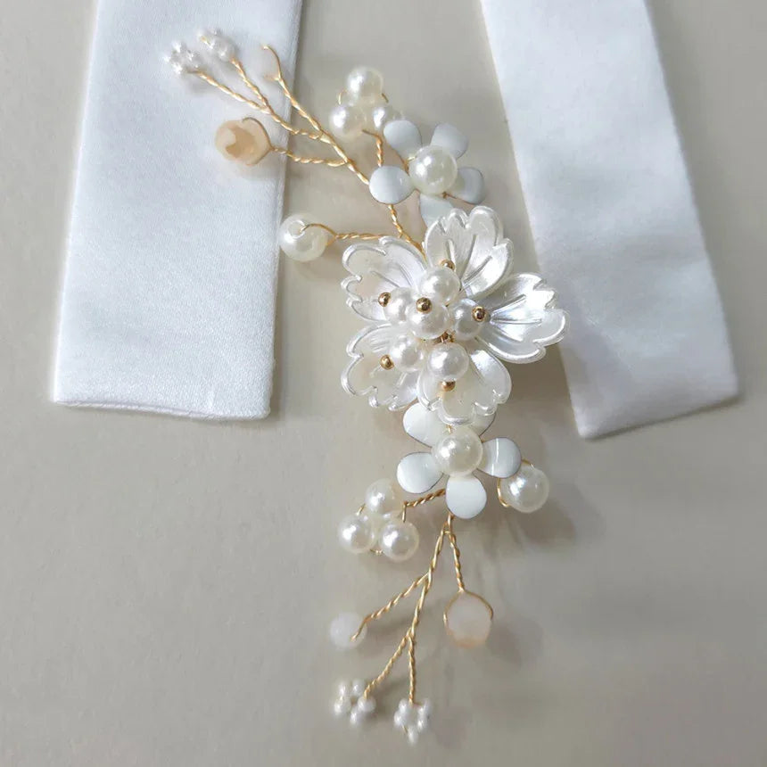 Mini Pearl Blossom Brooch - Native Korean