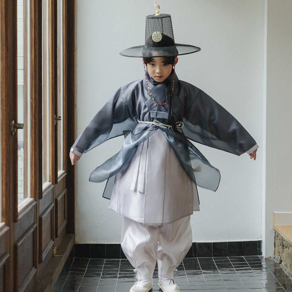 Gunyun Gray Dopo Boy Hanbok (4-10YR)