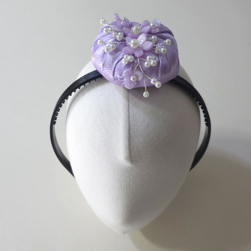 Lavender Pearl Floral Headband