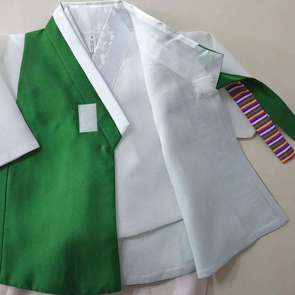 Dongjoon Saekdong Green Boy Hanbok (1-12YR) - Native Korean